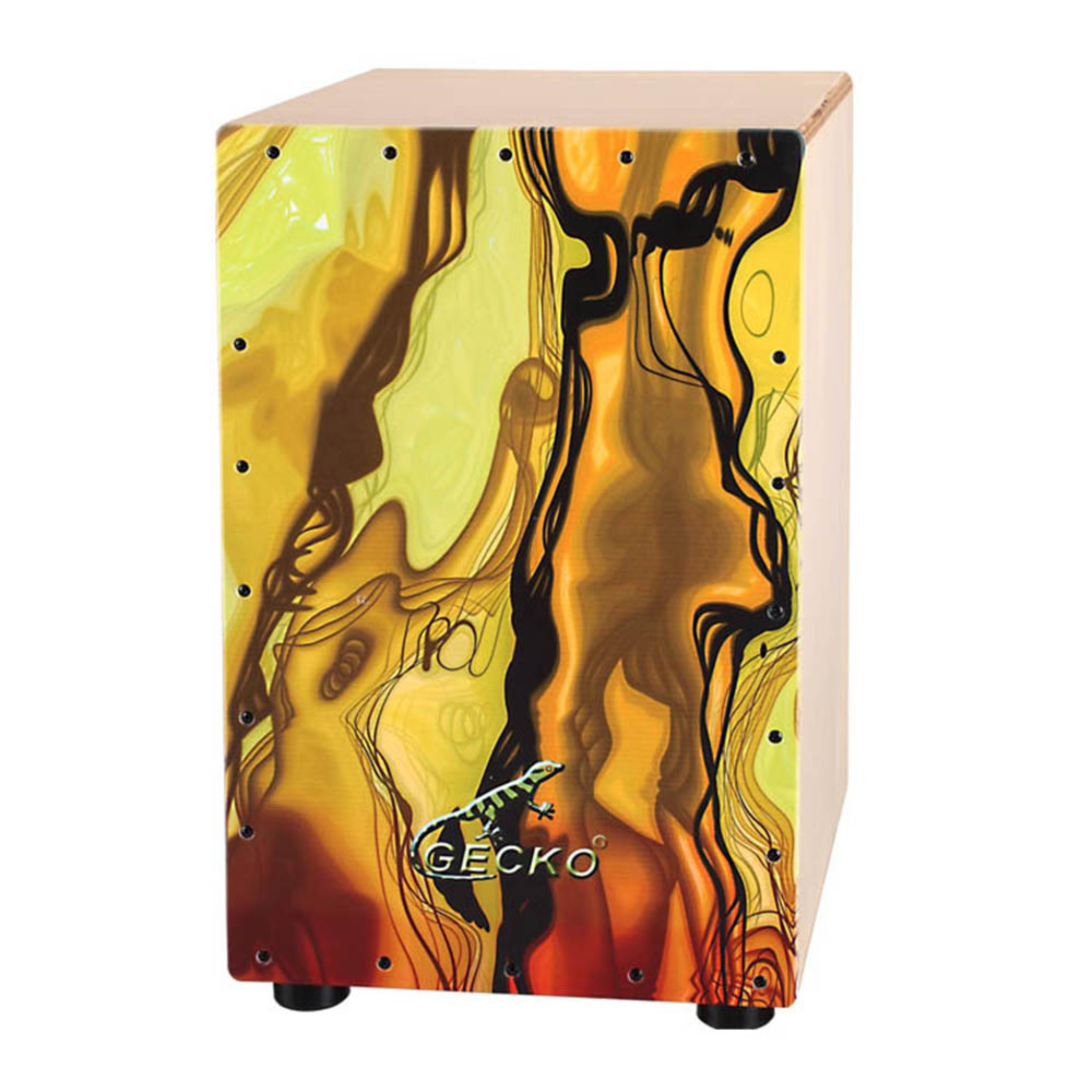 GECKO カホン CL51BS バーチ＆メイプル採用モデル【木製：バーチ/メイプル】ボックスドラム 内部ギター弦仕様（31×30×48cm）専用ケース付