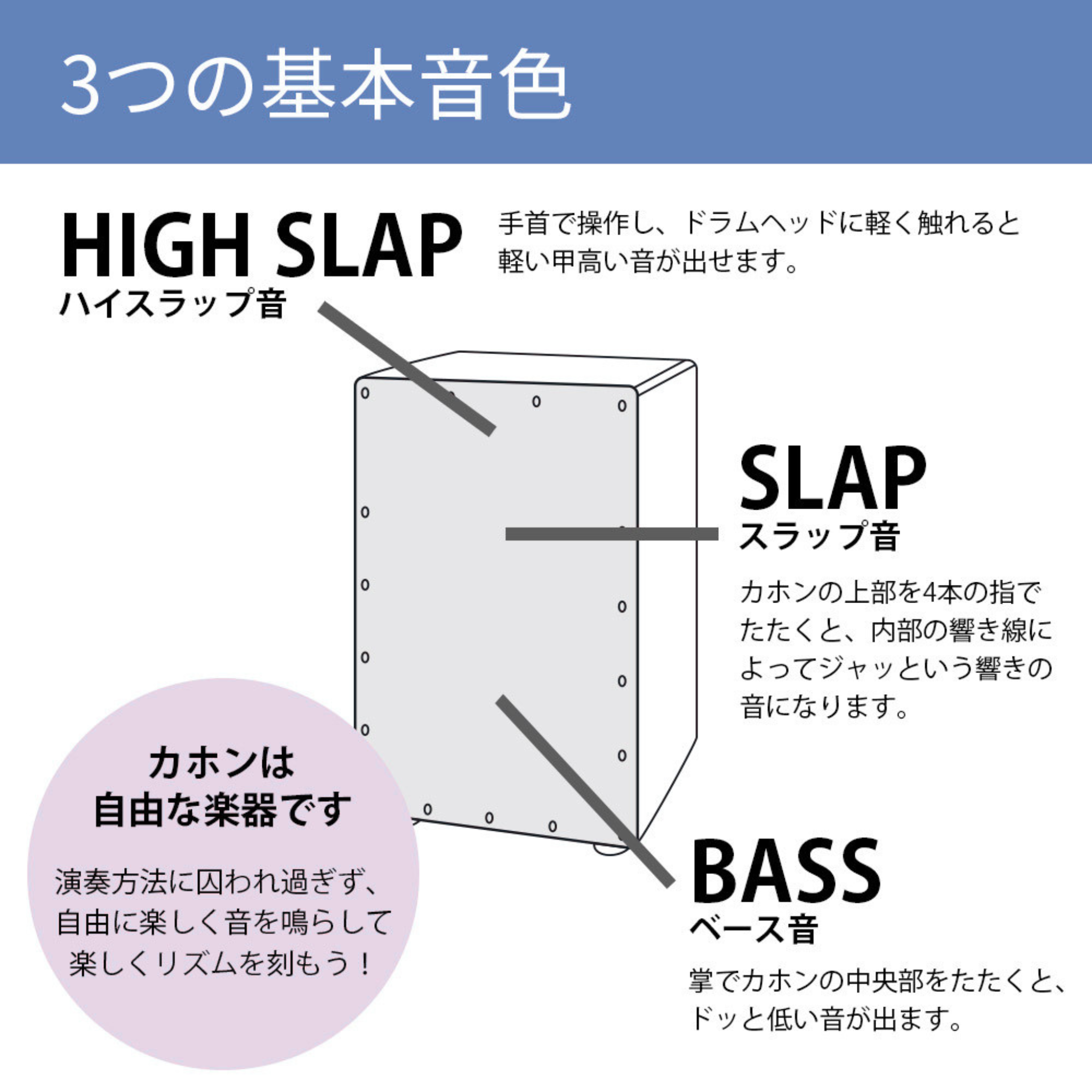 GECKO カホン CM60 ローサイズモデル【木製：アッシュ/バーチ】ボックスドラム 内部ギター弦仕様（31×30×37cm）専用ケース付