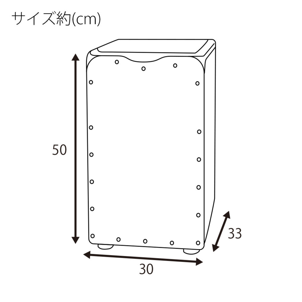 GECKO カホン CL97 ハイエンドモデル【木製：エボニー/バーチ】ボックスドラム 内部ギター弦仕様（33×30×50cm）専用ケース付