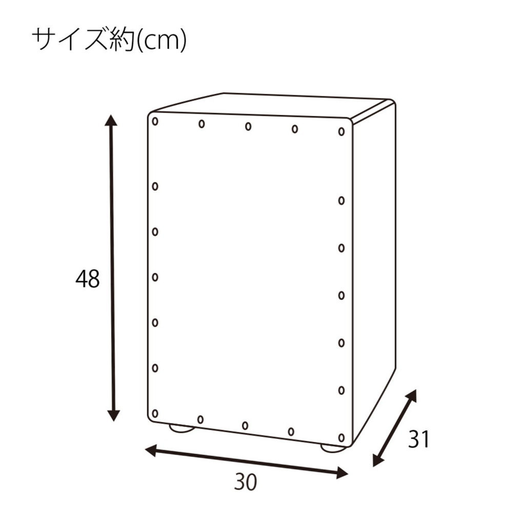 GECKO カホン CL10KOA ナチュラルコア採用モデル【木製：コア/バーチ】ボックスドラム 内部ギター弦仕様（31×30×48cm）専用ケース付