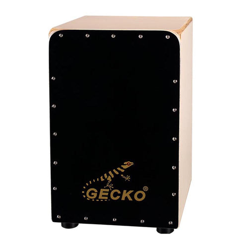 GECKO カホン CL19BK ブラックウッド採用モデル【木製：ブラックウッド/バーチ】ボックスドラム 内部ギター弦仕様（31×30×48cm）専用ケース付