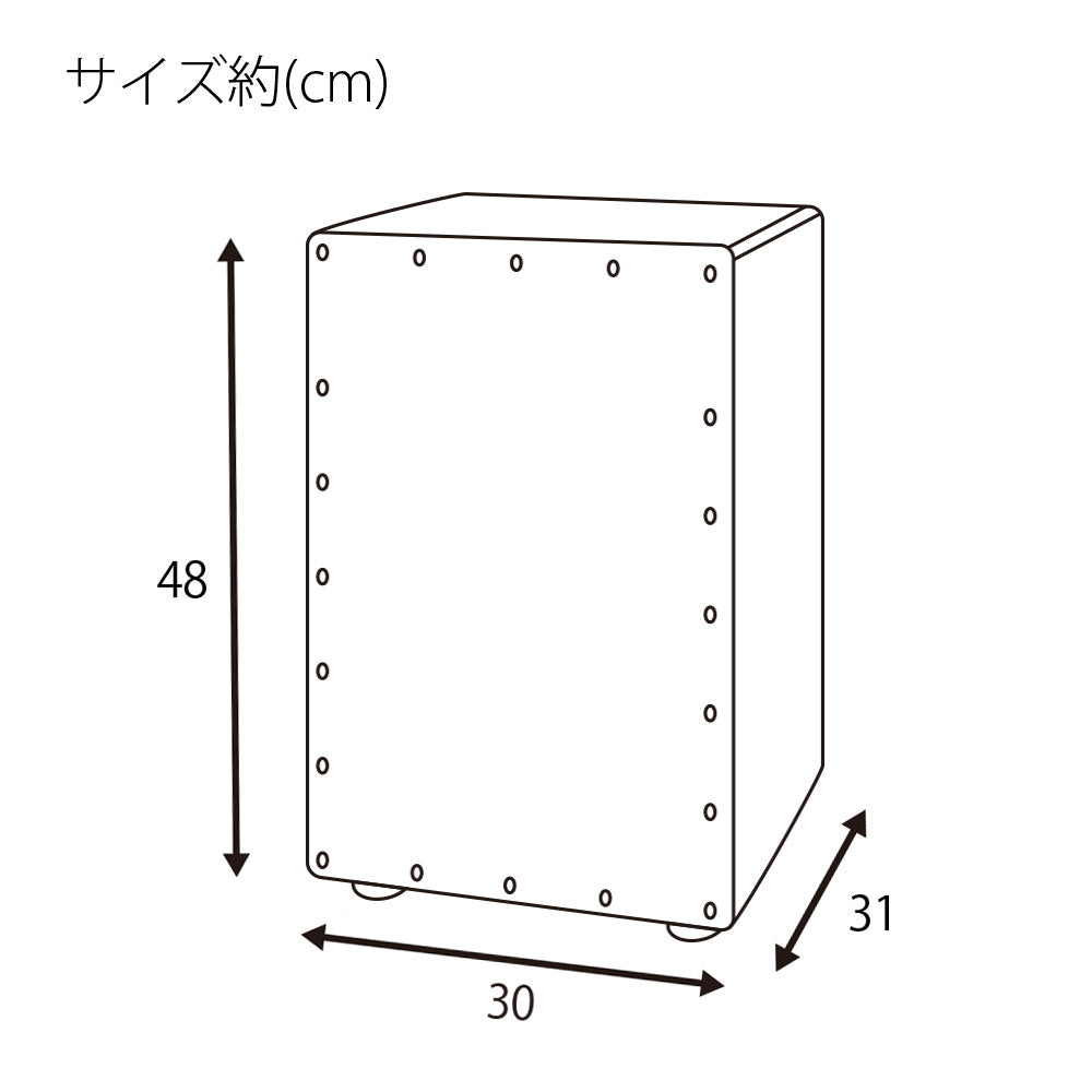 GECKO カホン CL19BK ブラックウッド採用モデル【木製：ブラックウッド/バーチ】ボックスドラム 内部ギター弦仕様（31×30×48cm）専用ケース付