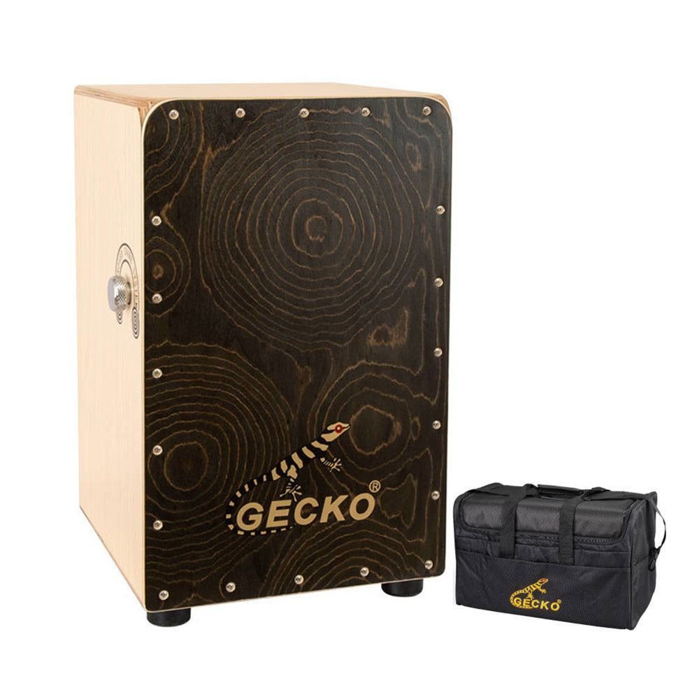 GECKO カホン CL50G スナッピー調節ダイヤル付【木製：ゴールデンエイジ/バーチ】ボックスドラム 可動式スナッピー仕様（31×30×48cm）専用ケース付
