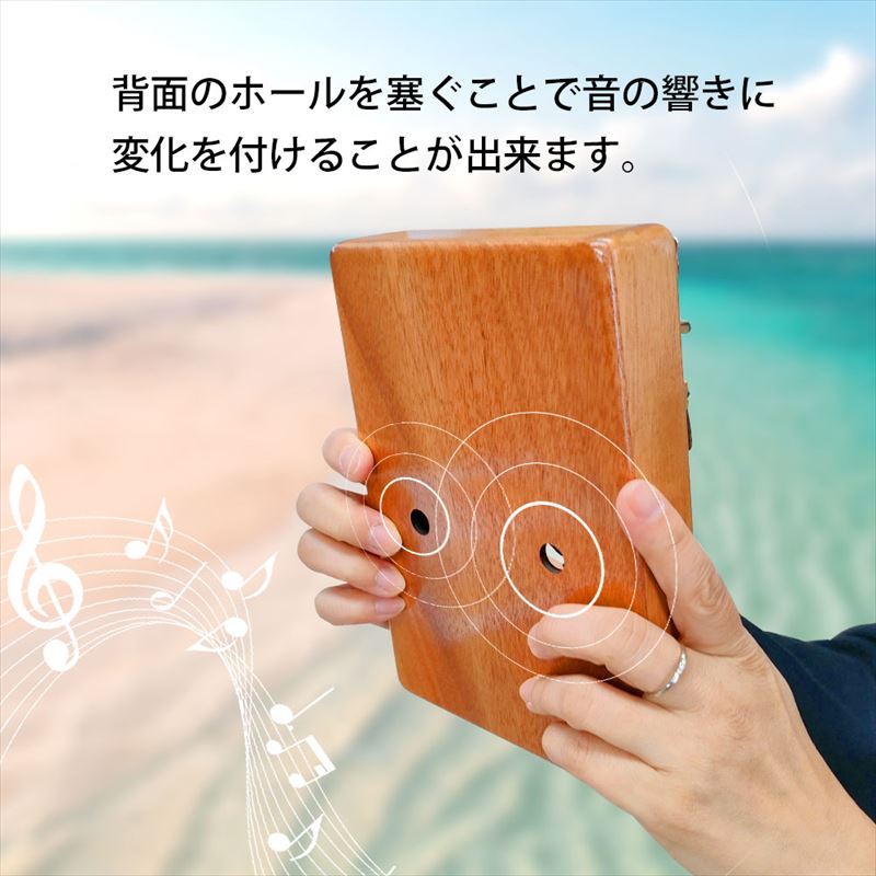 GECKO カリンバ GKL-400 フラワーデザイン【17キー / C調】オクメ材採用 甘く美しい音色 親指ピアノ 専用ケース付