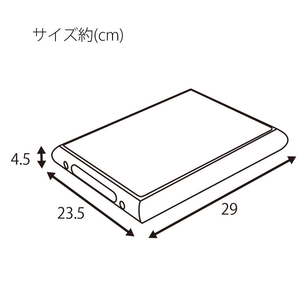 GECKO フラットパッドカホン PAD-2 薄型トラベルタイプ【木製：ゼブラウッド/バーチ】持ち運びに最適なスマート設計（4.5×23.5×29cm）専用ケース付